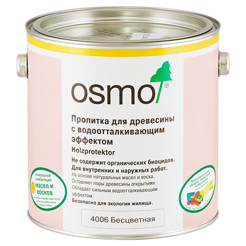 4006 Пропитка для древесины Holzprotektor  Для внутренних и наружных работ  0,22 л.
