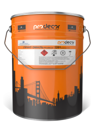 Грунт-эмаль по металлу эпоксидная Prodecor 2201, Красно-коричневый, 24 кг, Продекор 2201, по алюминию и оцинковке, нанесение до −10°С