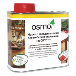 Масло с твердым воском для мебели и столешниц OSMO 0,005 л, 3068 TopOil Натур, профессиональное покрытие для дерева