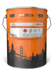 Грунт-эмаль по металлу Prodecor 1203 Полуглянцевая, 20 кг, Черный RAL 9005, Продекор 1203, по алюминию и оцинковке