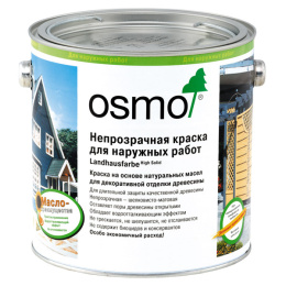 Непрозрачная краска Landhausfarbe, 2704 Landhausfarbe Серая, 0,75 л, OSMO — купить для фасада