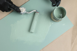 АМО Меловая краска для мебели АМОdecor, 0,25 кг, оттенок Эвкалипт, акриловая, для дерева, без резкого запаха, матовая, для окон и дверей