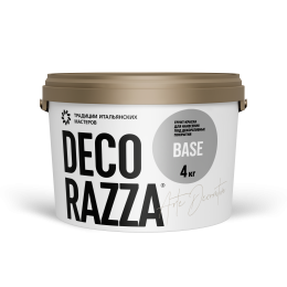 Грунт-краска BASE Decorazza 2,7 л, колеруемая для стен и потолков, Декораца Бейс